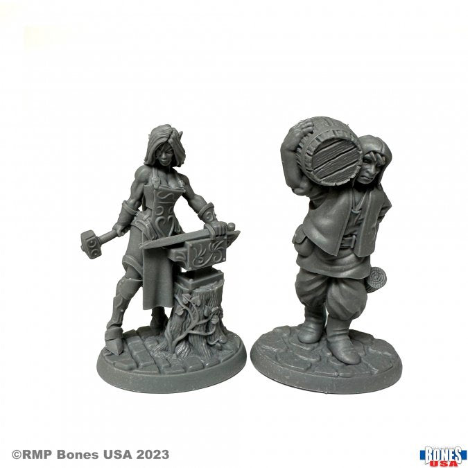 Reaper Legends TOWNSFOLK: COOPER AND BLACKSMITH