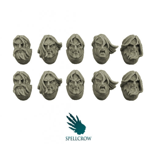 Spellcrow Space Knight Heads With Long Hairs