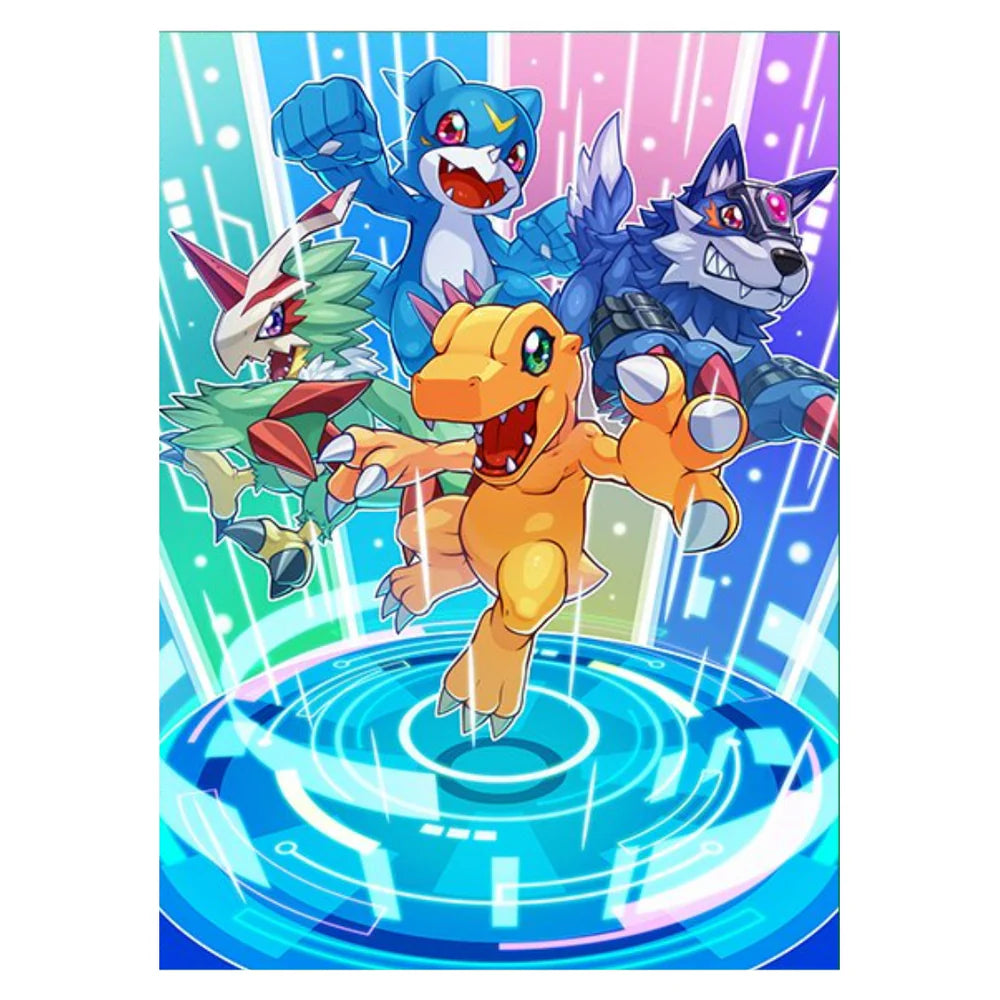 Digimon Card Game Official Deck Protectors Agumon, Loogamon, Veemon & Pteromon (60)