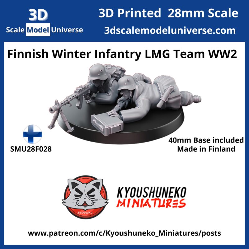 Finnish Winter Infantry LMG Team WW2
