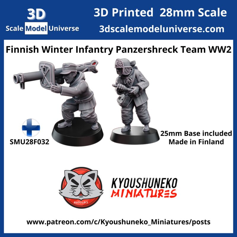 Finnish Winter Infantry Panzershreck Team WW2