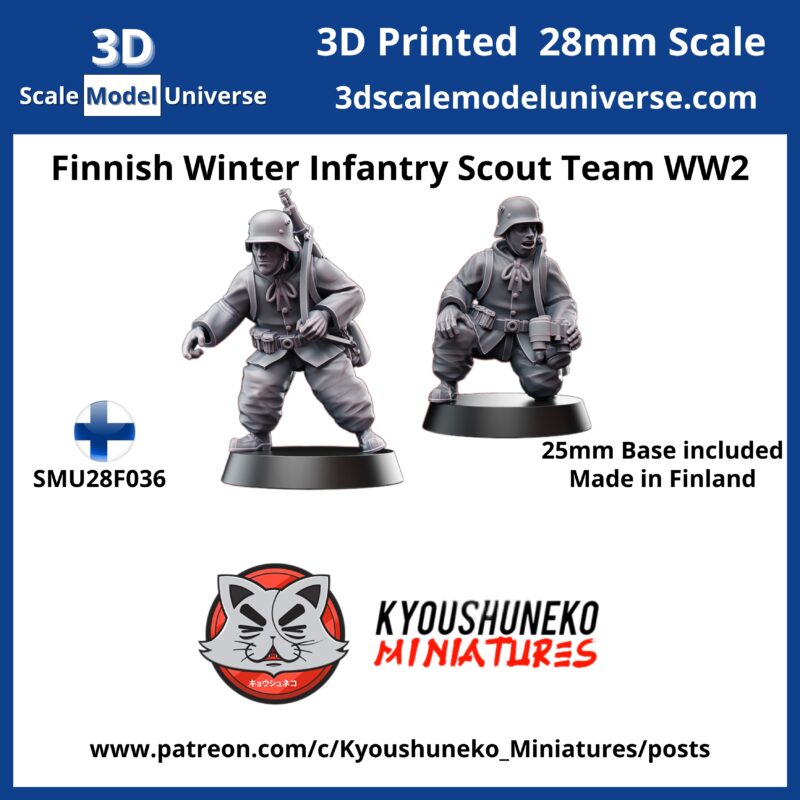 Finnish Winter Infantry Scout Team WW2