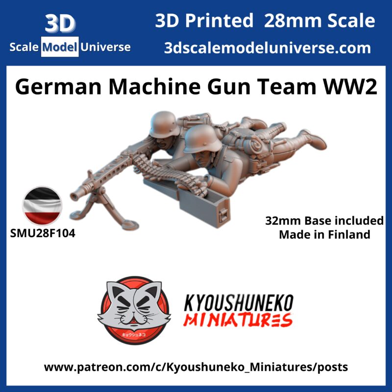 German Machine Gun Team WW2
