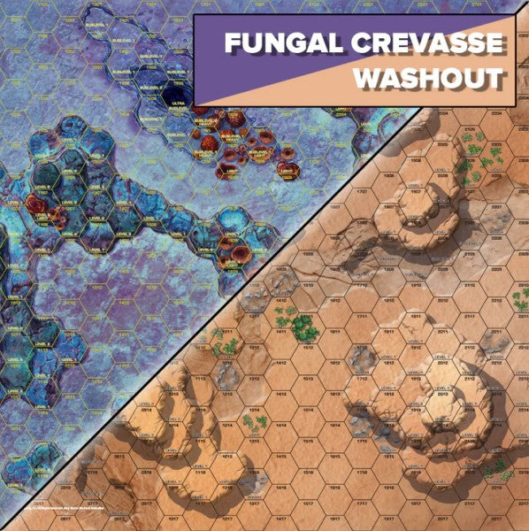 BattleTech: Neoprene BattleMat Alien Worlds Fungal Crevasse/Washout