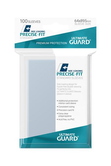 Ultimate Guard Precise-Fit Sleeves Side-Loading Standard Size Transparent (100)