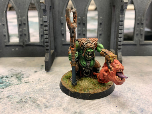 Ork boss with squig