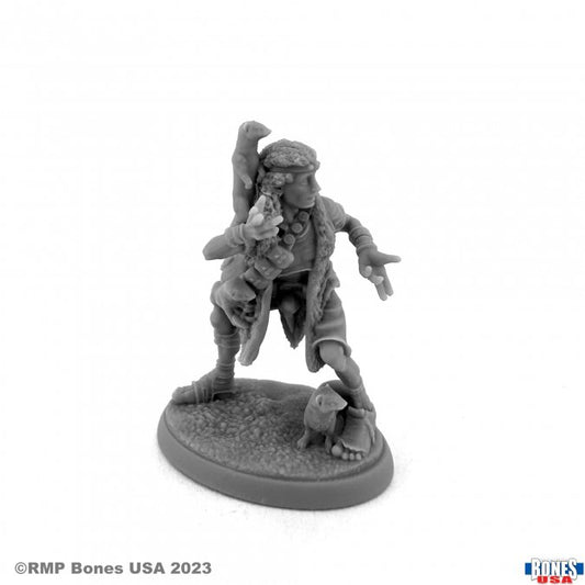 Reaper Bones USA ELUSIVE WEASELMANCER HUMAN DRUID