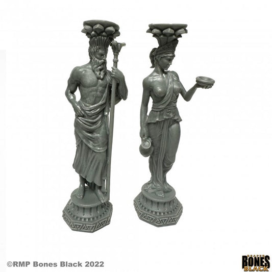 Reaper Bones Black GREEK PILLARS (ZEUS AND HERA)