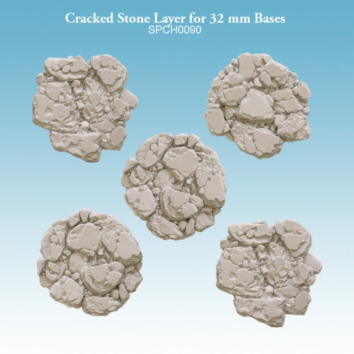 Spellcrow Cracked Stone Layers For 32mm Bases
