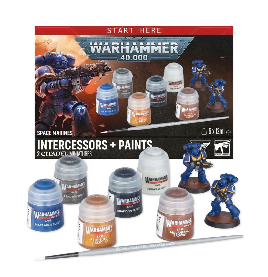 Space Marines: Intercessors Marines + Paints Set