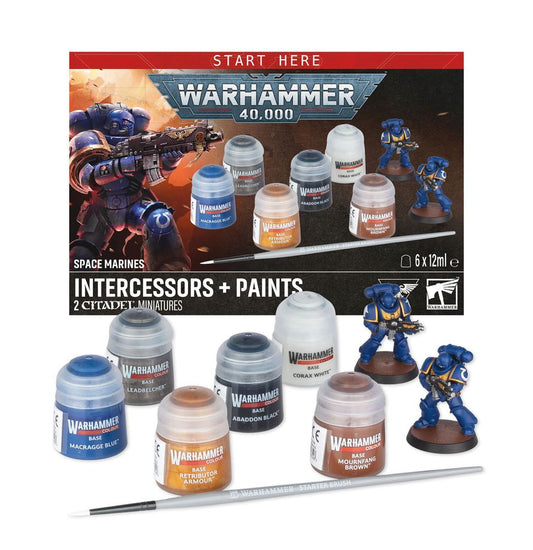 Space Marines: Intercessors Marines + Paints Set