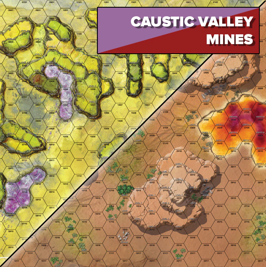 BattleTech: Neoprene BattleMat Alien Worlds Caustic Valley/Mines
