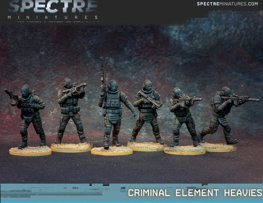 Spectre Miniatures: Criminal Element Heavies Squad