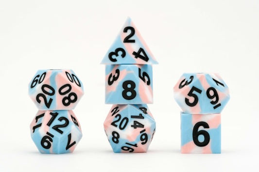 RPG Dice Set: Gaymers Pride Transgender Flag
