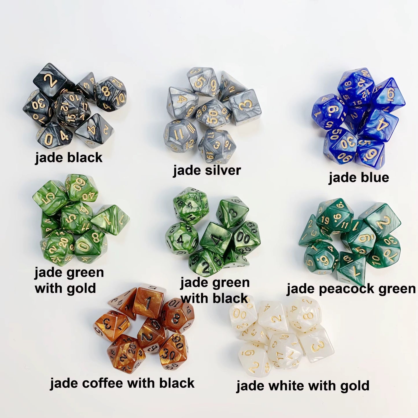 RPG Dice Set Jade (7)