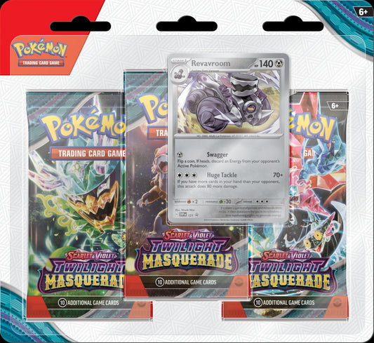 Pokémon TCG: Twilight Masquerade - 3-Pack Blister (Revavroom)