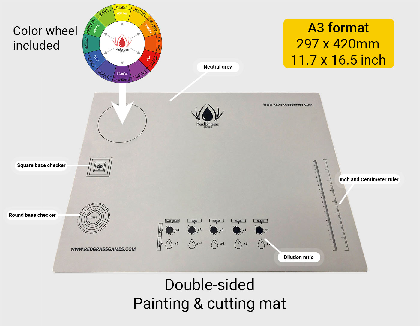 Painting Mat A3 - Cutting Resistant