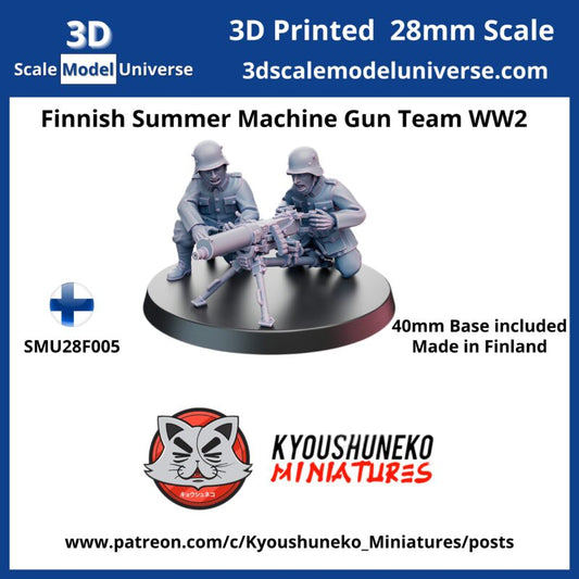 Finnish Summer Machine Gun Team WW2