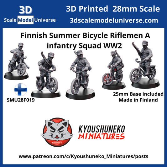 Finnish Summer Bicycle Riflemen A Infantry Squad WW2