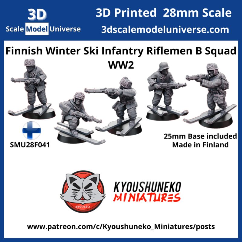 Finnish Winter Ski Infantry Riflemen B Squad WW2