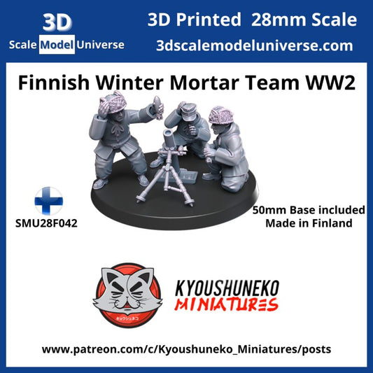 Finnish Winter Mortar Team WW2