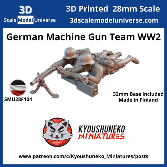 German Machine Gun Team WW2