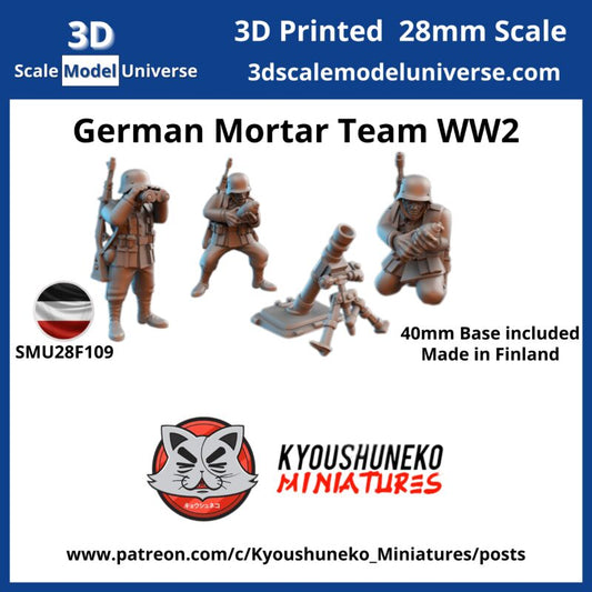 German Mortar Team WW2