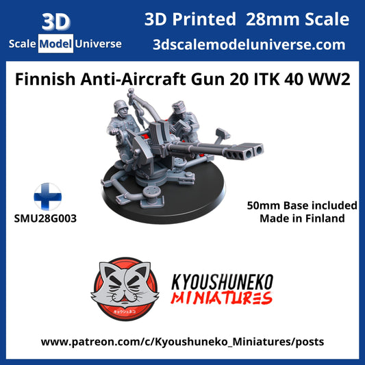 Finnish Anti-Aircraft Gun 20 ITK 40 WW2