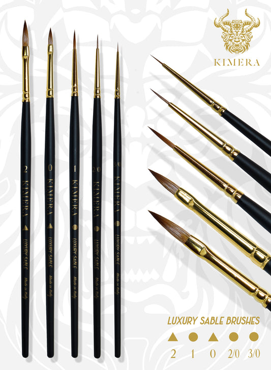 Kimera Brush - Kolinsky Sable 5 Brush Set