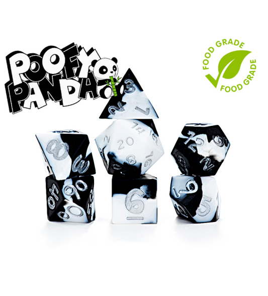 RPG Dice Set: Anti-Stress Dice Poofy Panda (7)