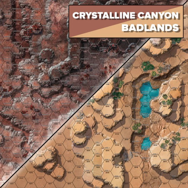 BattleTech: Neoprene BattleMat Alien Worlds Crystalline Canyon/Badlands
