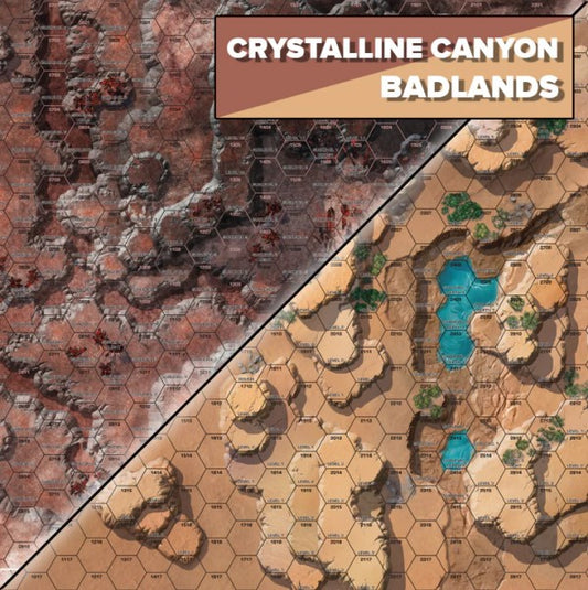 BattleTech: Neoprene BattleMat Alien Worlds Crystalline Canyon/Badlands