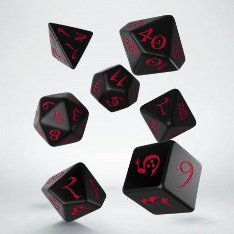 RPG Dice Set: Classic Black/Red