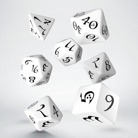 RPG Dice Set: Classic White & Black