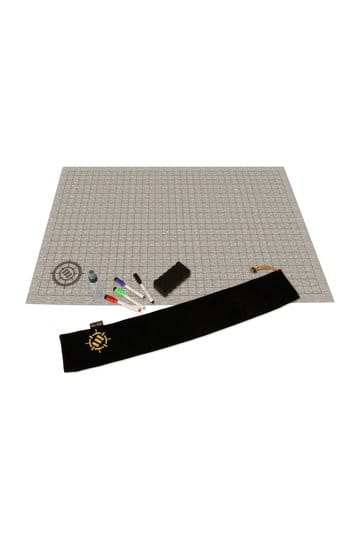 Tabletop Grid Map RPG + Accessories Beige