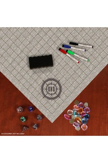 Tabletop Grid Map RPG + Accessories Beige