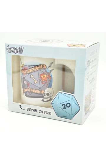 Glassstaff Gift Set Mug & Dice D20 Guess I'll Die