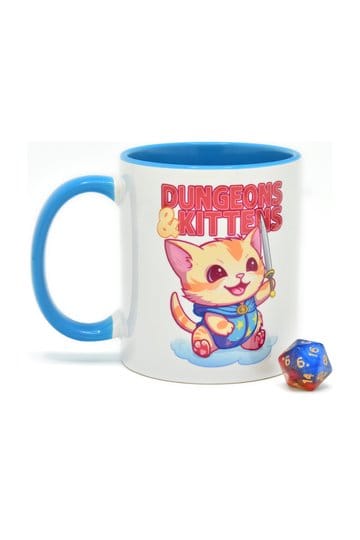 Glassstaff Gift Set Mug & Dice D20 Dungeons & Kittens