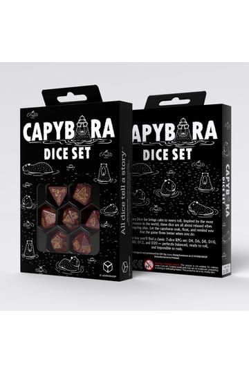 Capybara Dice Set of 7 Chillo