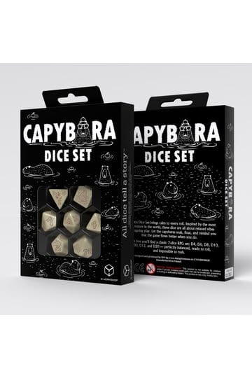 Capybara Dice Set of 7 Sleepie