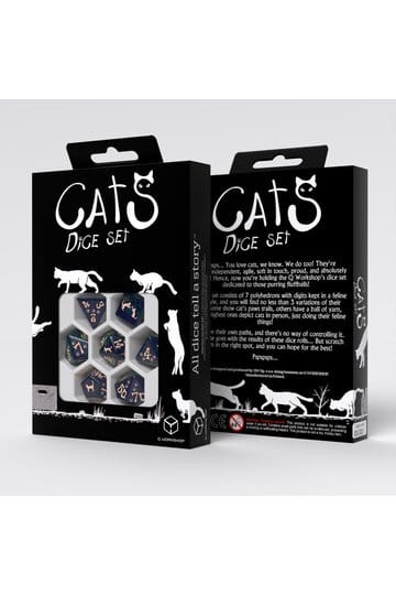 Cats Dice Set of 7 Mittens
