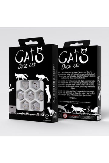 Cats Dice Set of 7 Purrl