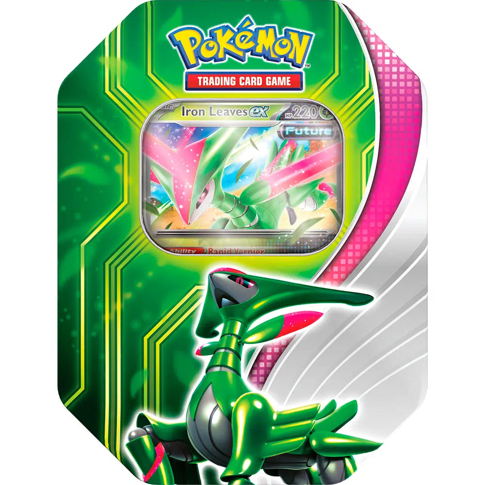 Pokémon TCG: Paradox Clash Iron Leaves Ex Tin