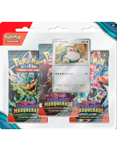 Pokémon TCG: Twilight Masquerade - 3-Pack Blister (Snorlax)