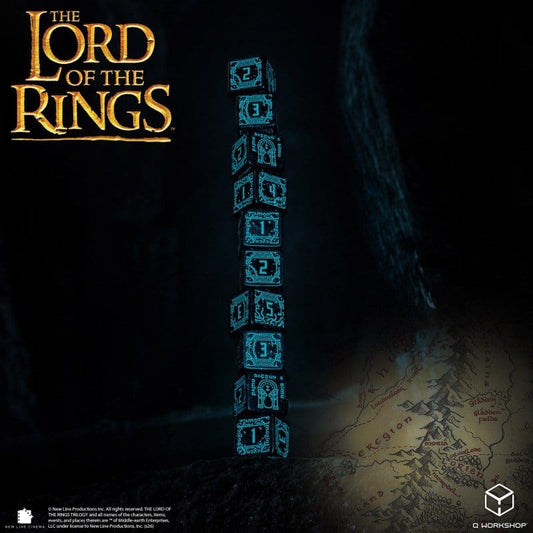 The Lord of the Rings: 10 D6 Dice Set Moria (Glow in the dark)