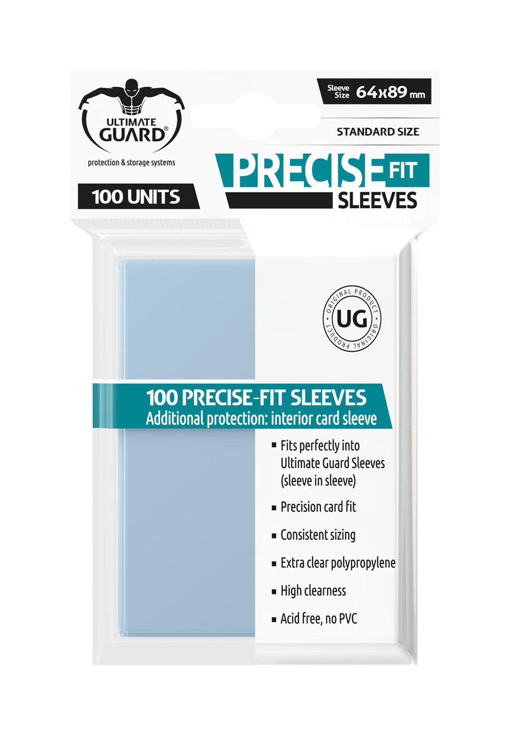 Precise-Fit Sleeves Standard Size Transparent (100)