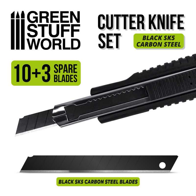 Cutter Knife Set + 10+3 Spare Blades